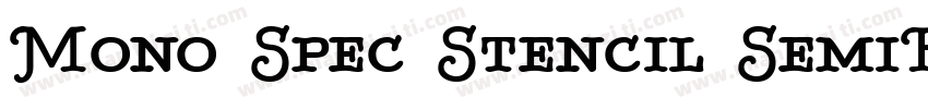 Mono Spec Stencil SemiBold字体转换